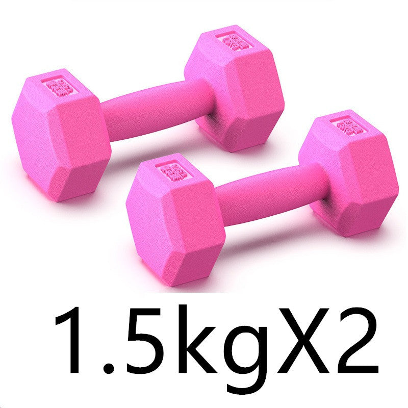 Rubberized Dumbbells Home Gym Strength Training Fitness Weights for Men