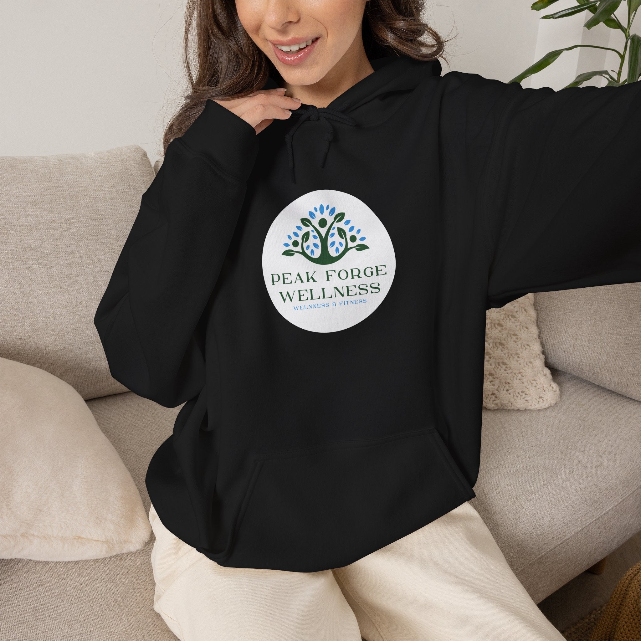 Peak Forge Wellness Logo Hooded Sweatshirt