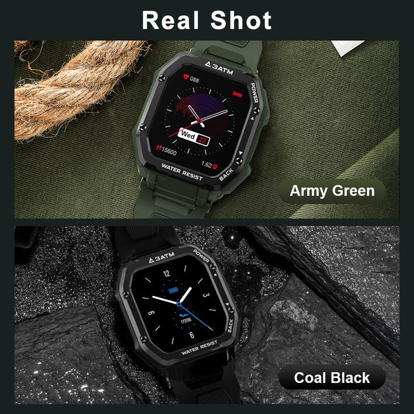 ROCK Rugged Smartwatch Outdoor Waterproof Fitness Tracker Men