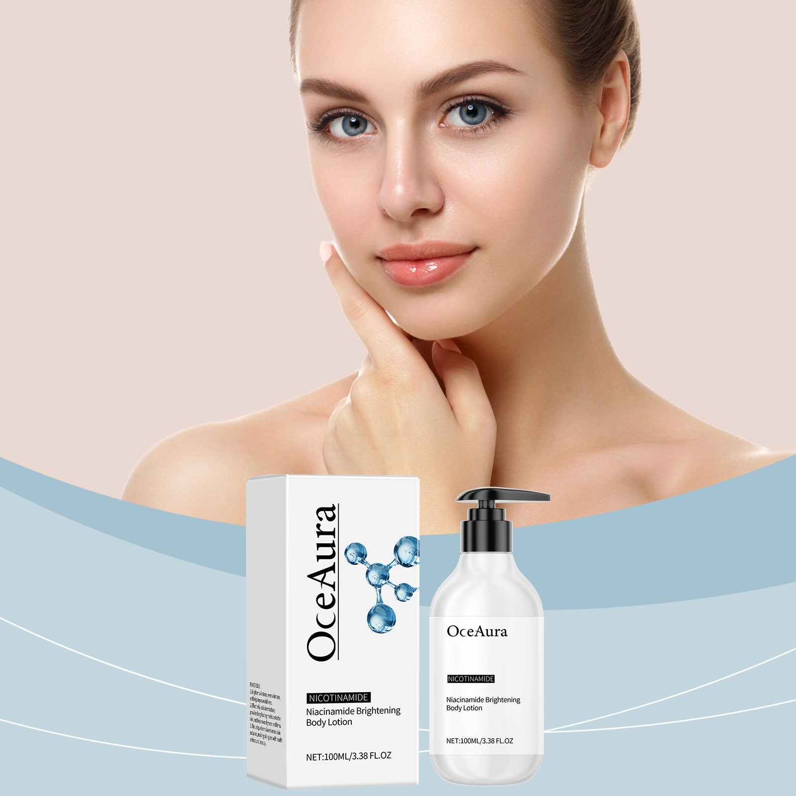Niacinamide Body Lotion Hydrating Moisturizing Soothing Dry Skin Care Formula