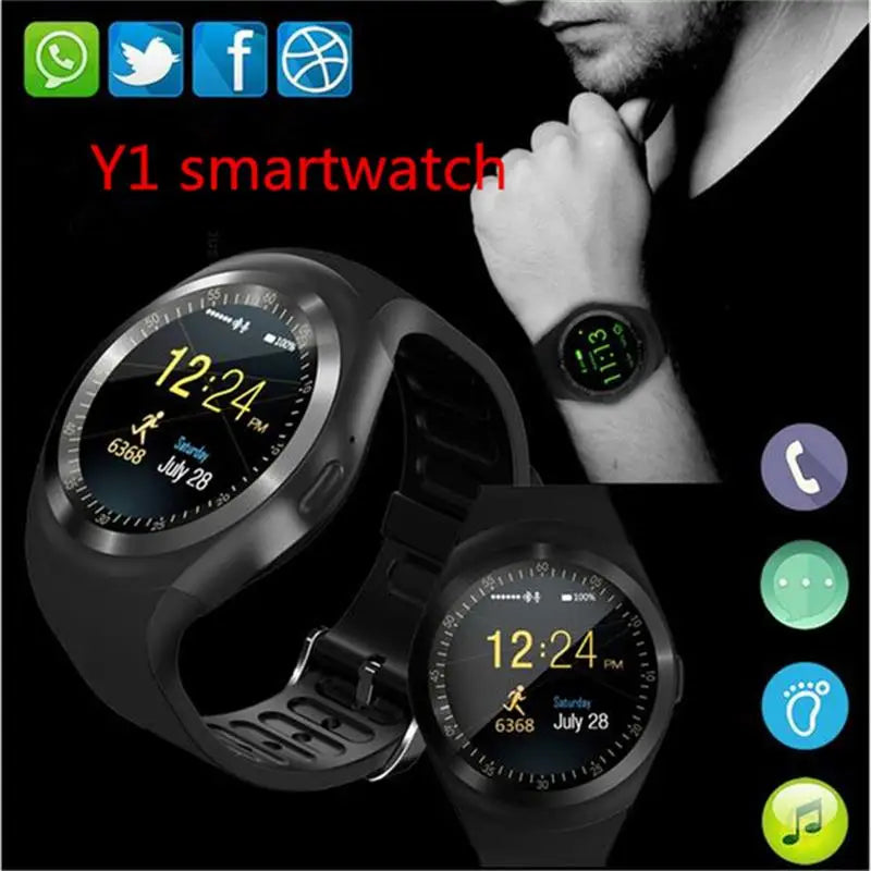 Y1 Bluetooth Smartwatch GSM SIM Sports Fitness Watch