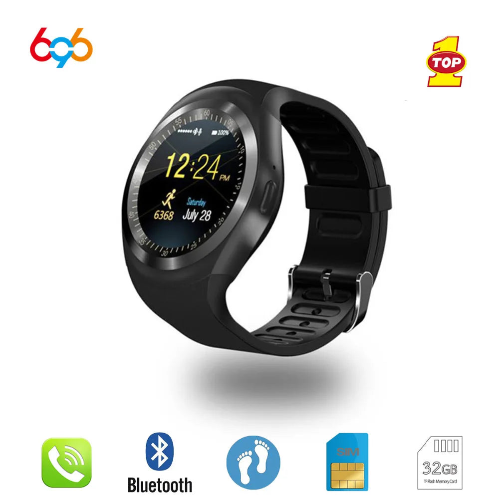 Y1 Bluetooth Smartwatch GSM SIM Sports Fitness Watch