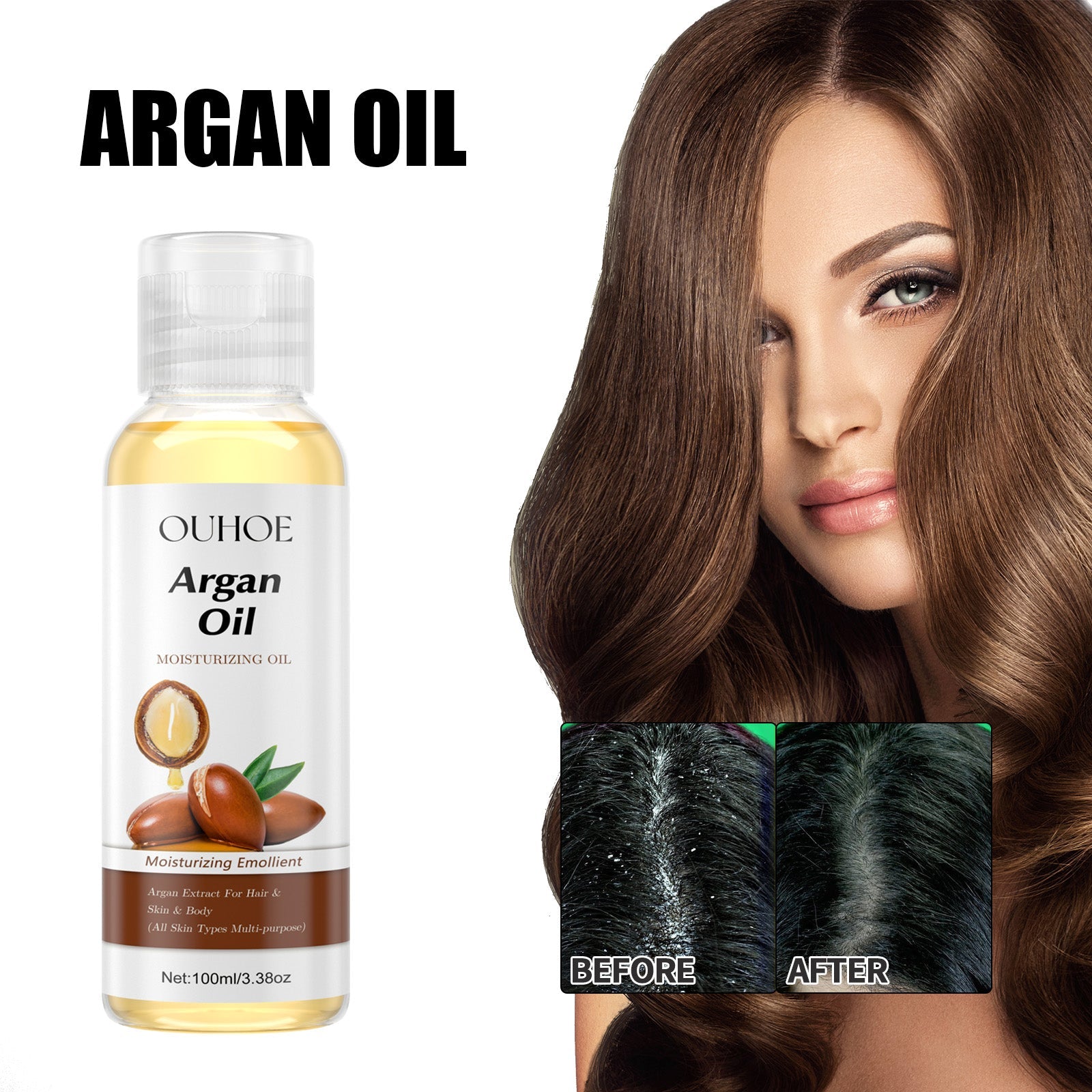 Argan Oil Multi Effect Hair Skin Moisturizing Nourishing Care Oil Formula