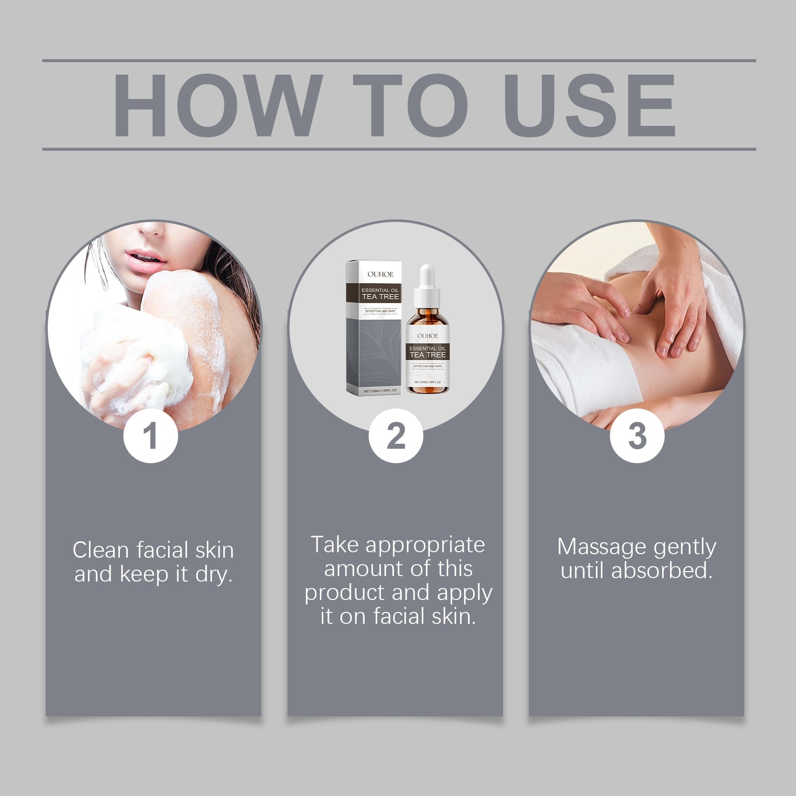 Tea Tree Essential Oil Moisturizing Body Massage Skin Care Oil