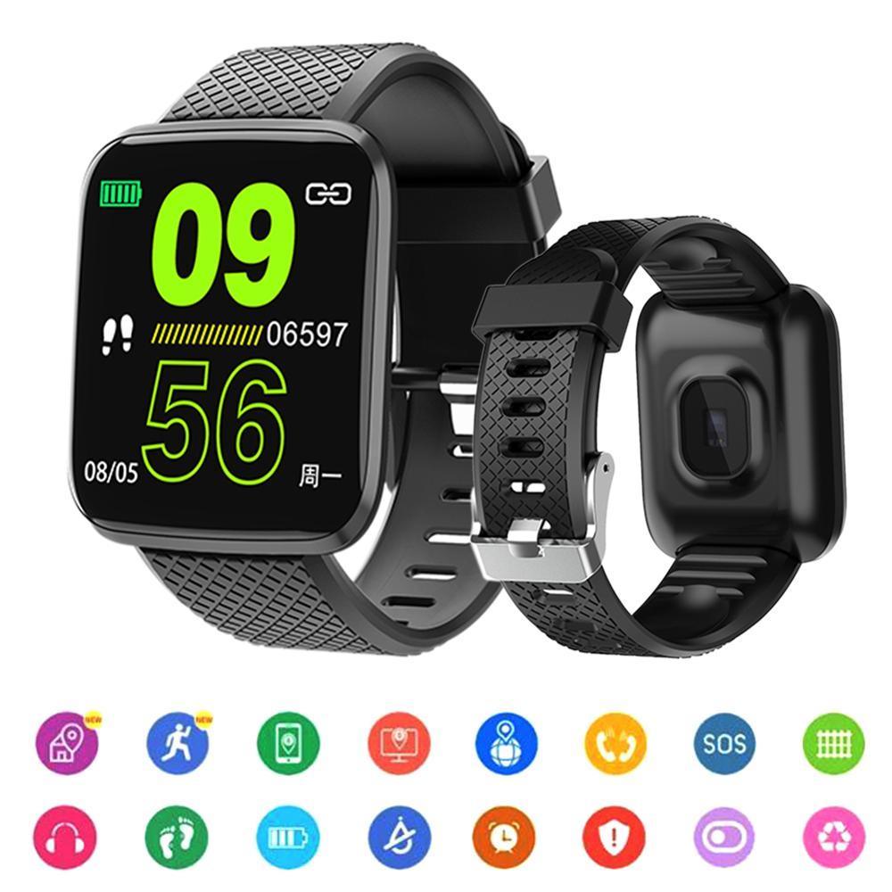 IP67 Waterproof Fitness Smartwatch Heart Rate Blood Pressure Tracker