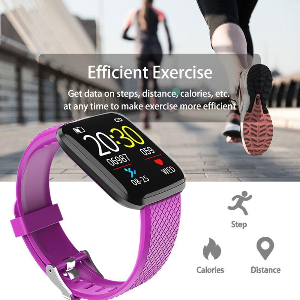 IP67 Waterproof Fitness Smartwatch Heart Rate Blood Pressure Tracker