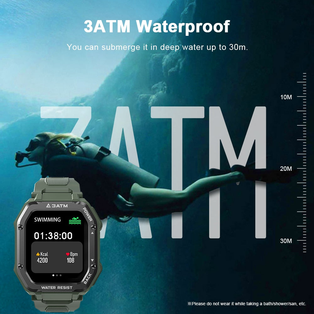 ROCK Rugged Smartwatch Outdoor Waterproof Fitness Tracker Men