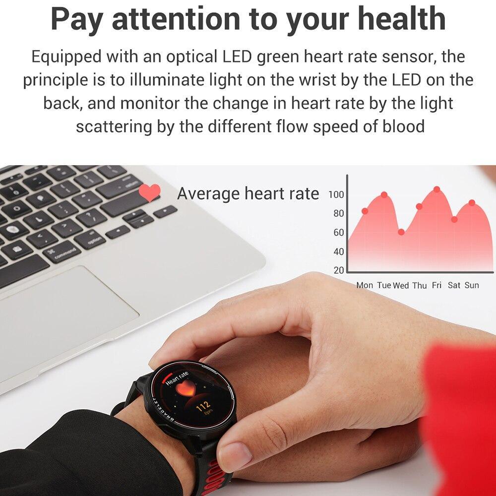 IP68 Waterproof Bluetooth Smartwatch Fitness Heart Rate Tracker