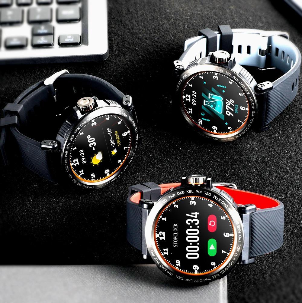 IP68 Waterproof Touchscreen Fitness Smartwatch Android iOS Compatible