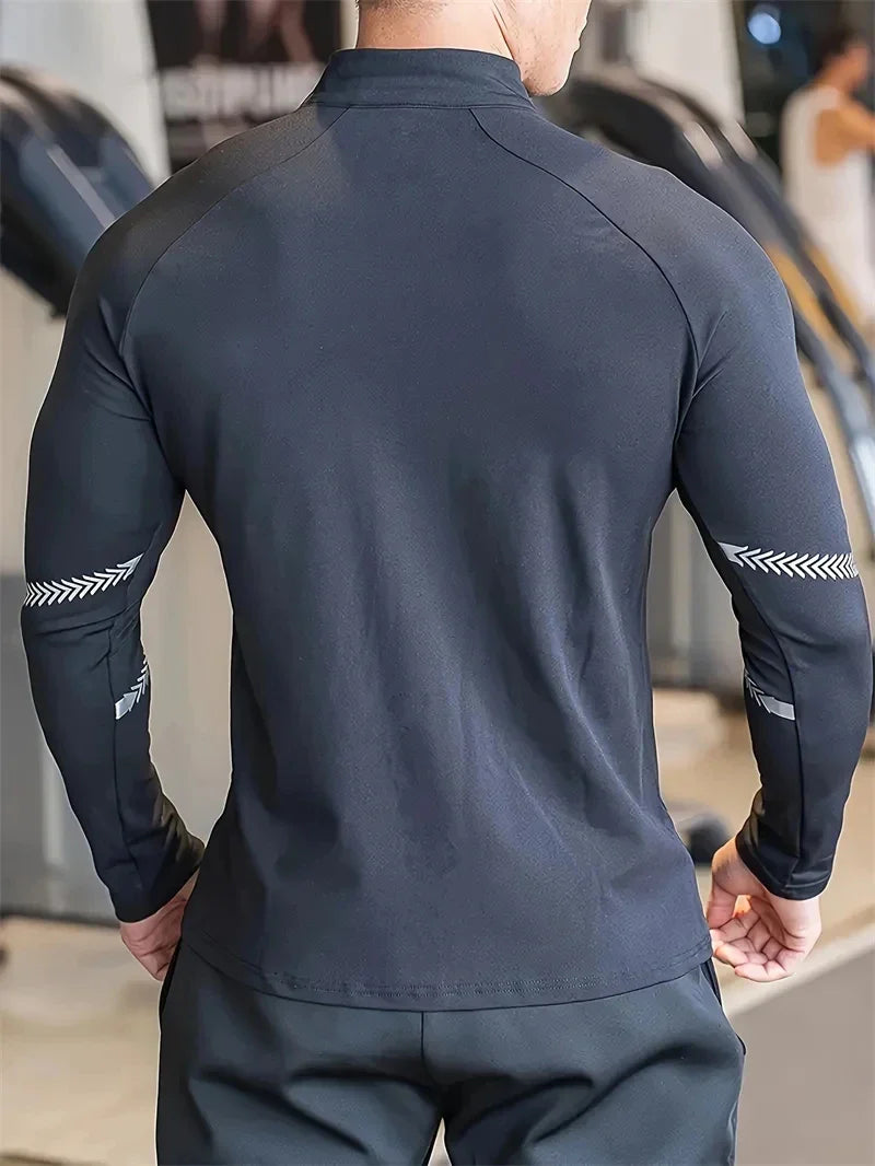 Men Compression Sports Jacket Gym Running Quick Dry Wear