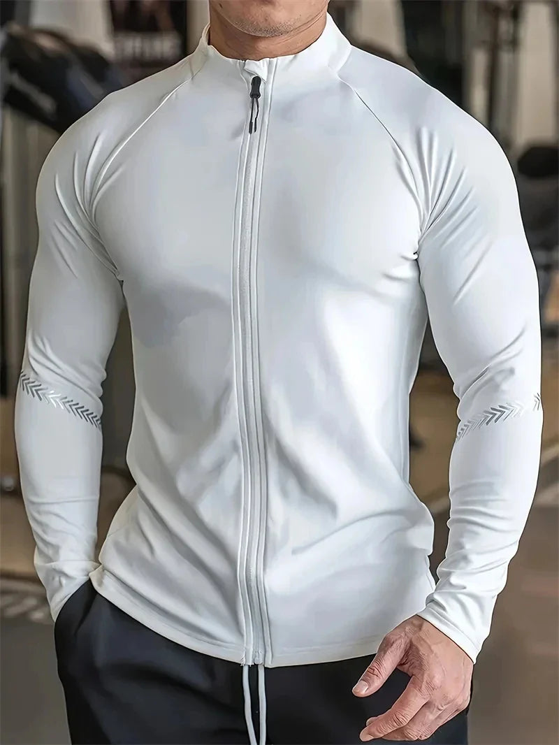 Men Compression Sports Jacket Gym Running Quick Dry Wear