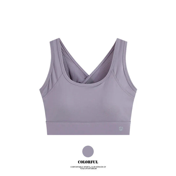 Women High Support Padded Sports Bra Gym Running Top