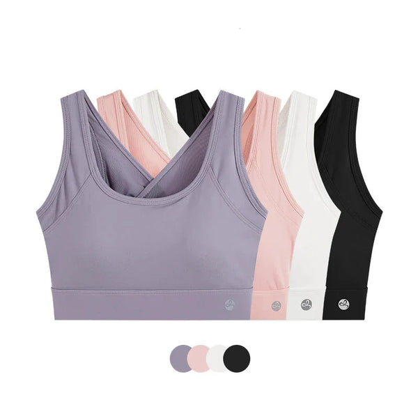 Women High Support Padded Sports Bra Gym Running Top