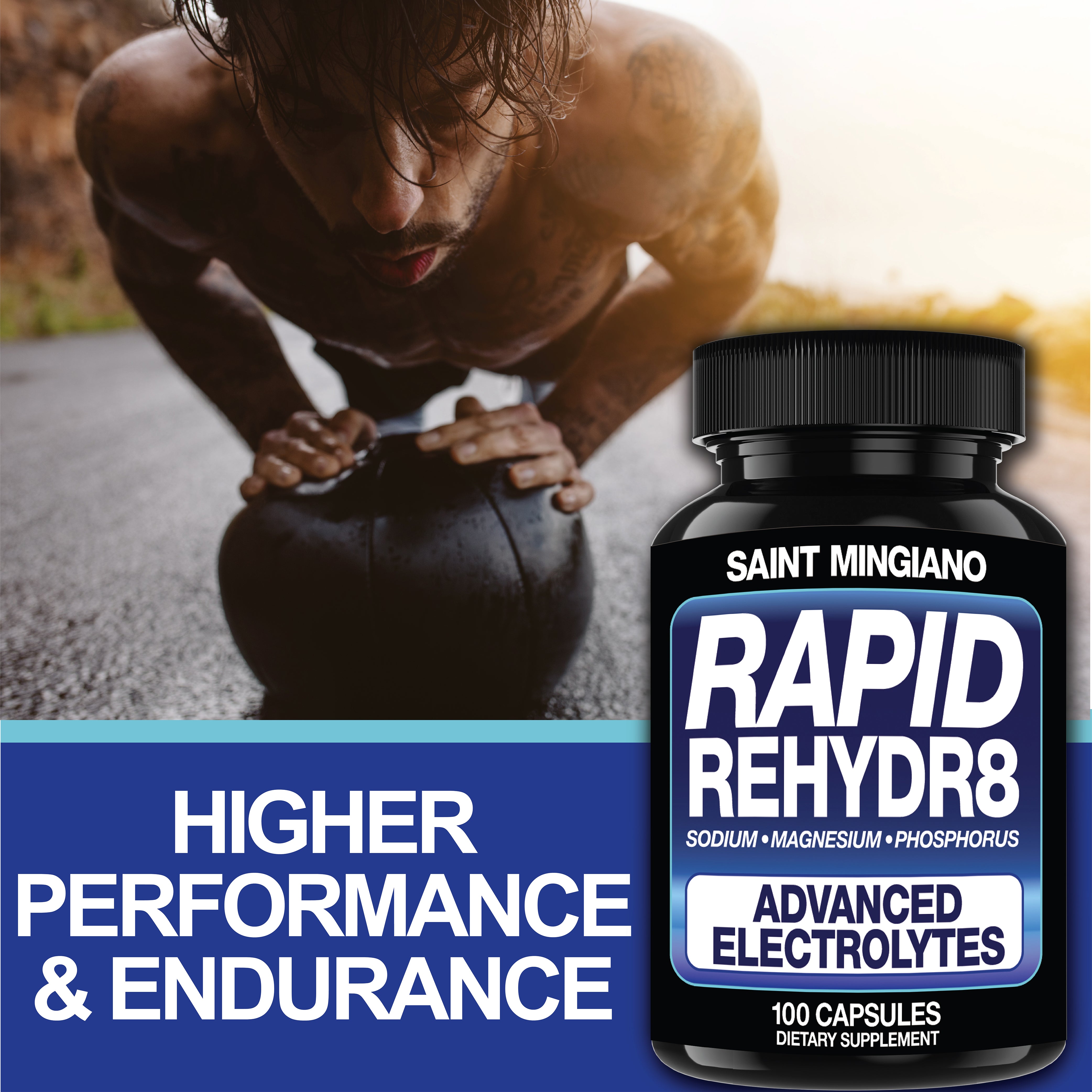 Rapid Rehydr8 Electrolyte Capsules Muscle Recovery Hydration Supplement