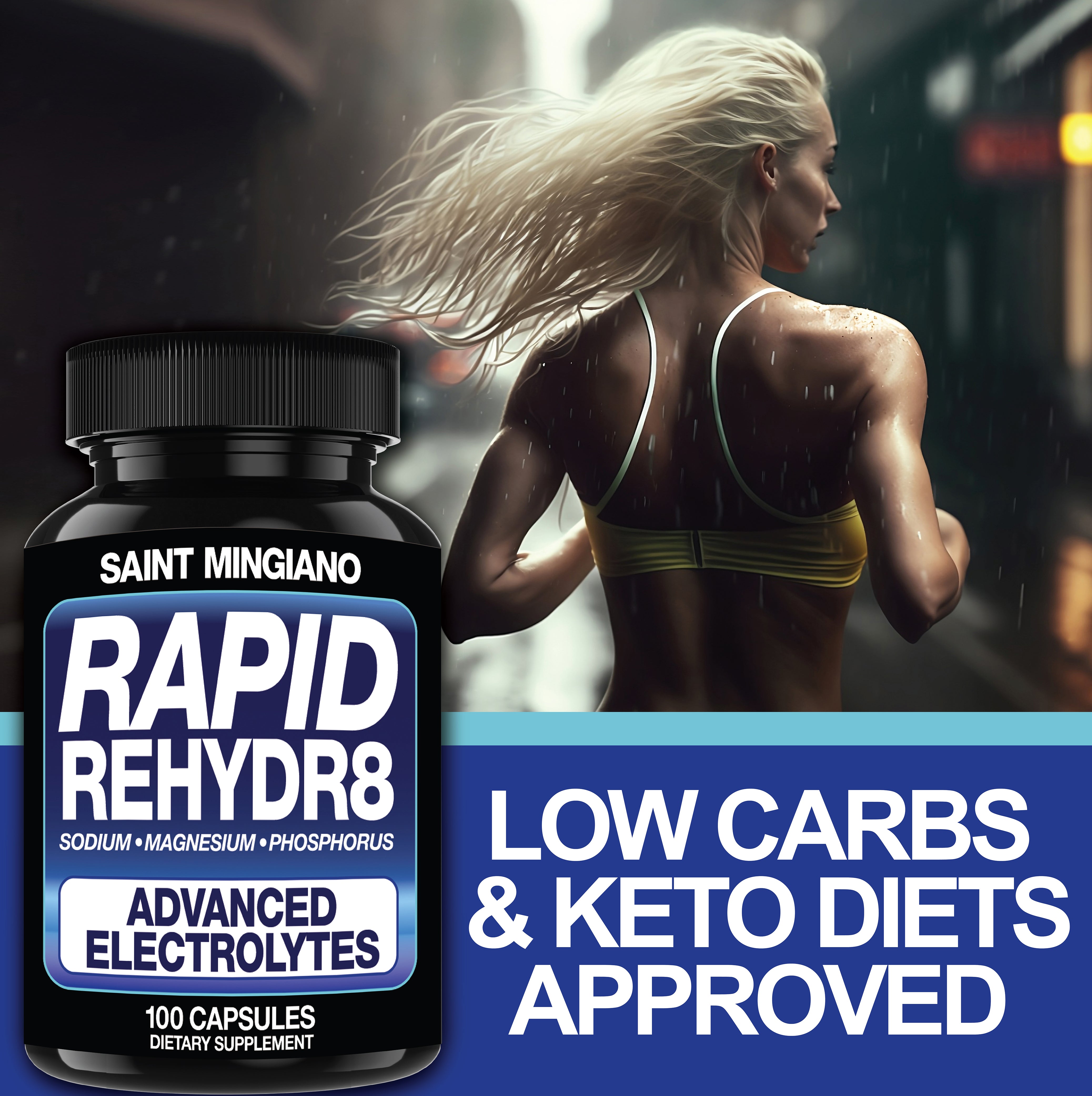 Rapid Rehydr8 Electrolyte Capsules Muscle Recovery Hydration Supplement