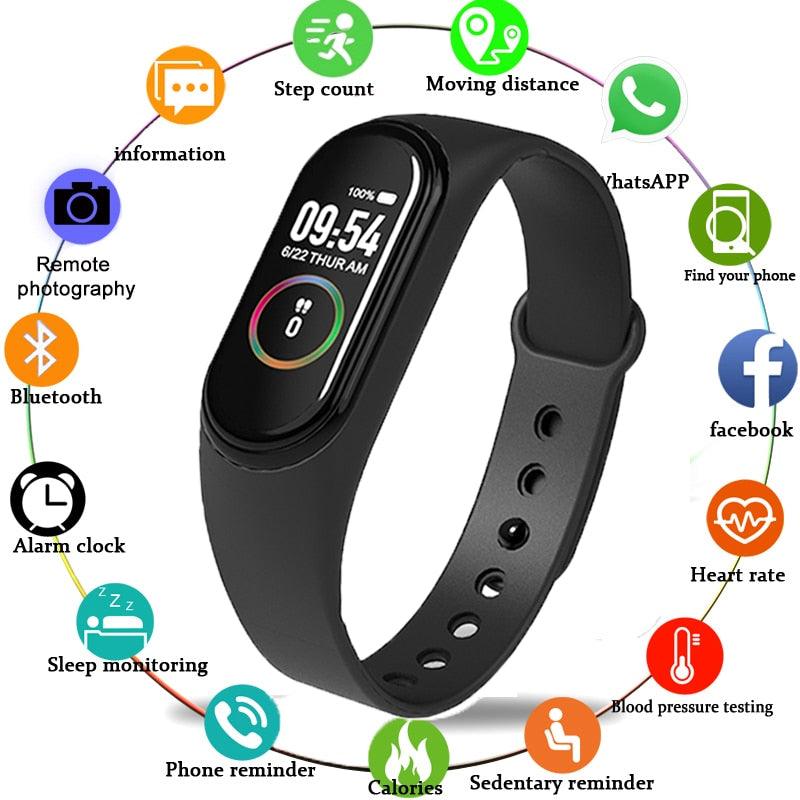Smartwatch Heart Rate Blood Pressure Fitness Tracker Touchscreen Watch