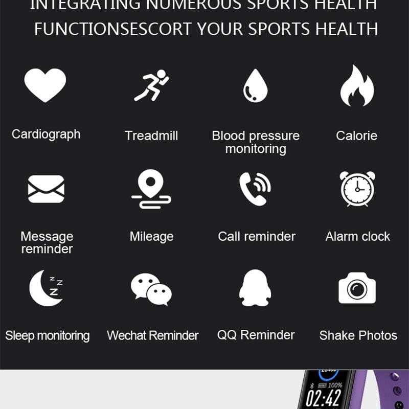 Smartwatch Heart Rate Blood Pressure Fitness Tracker Touchscreen Watch
