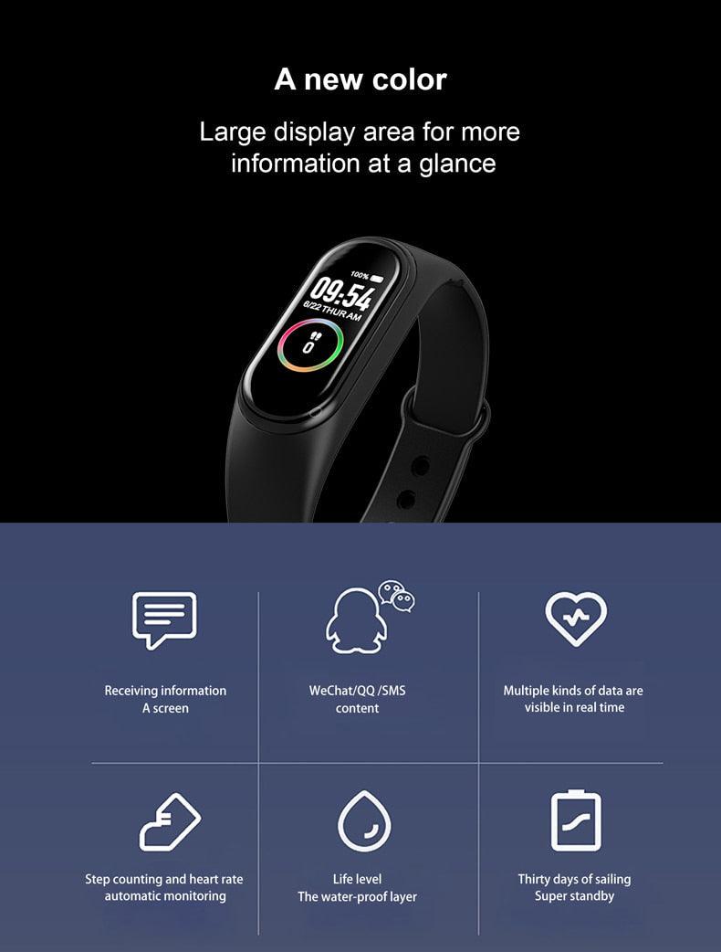 Smartwatch Heart Rate Blood Pressure Fitness Tracker Touchscreen Watch