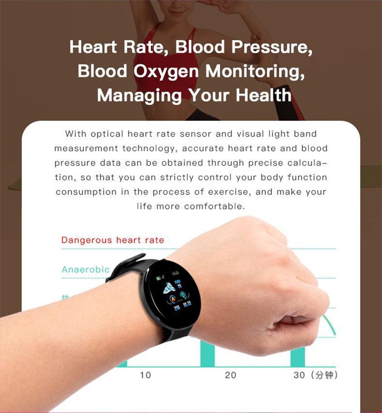 Waterproof Heart Rate Fitness Tracker Touchscreen Smartwatch Activity Watch
