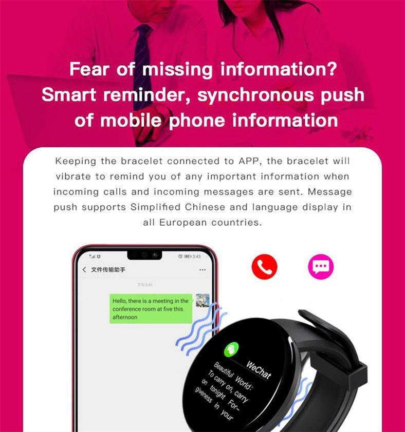 Waterproof Heart Rate Fitness Tracker Touchscreen Smartwatch Activity Watch